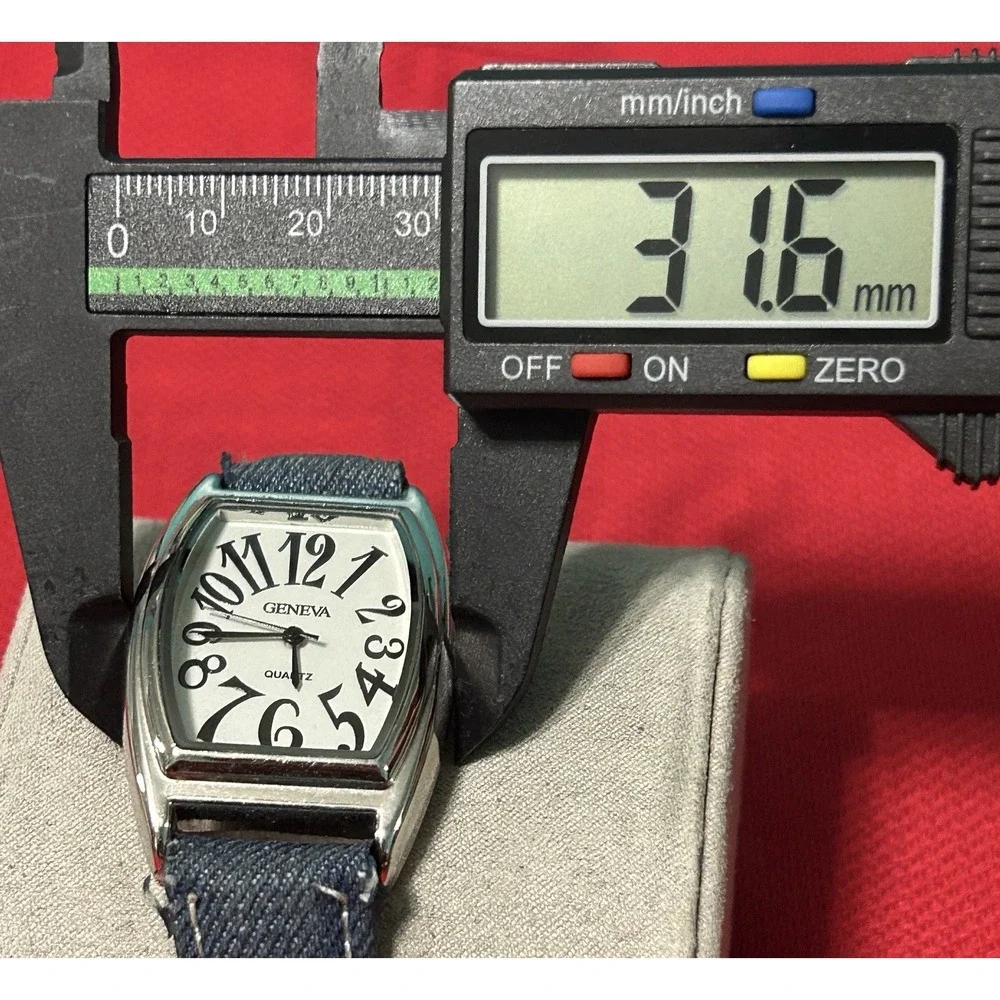Geneva Blue Denim Women's 32mm Fashion Watch New Battery